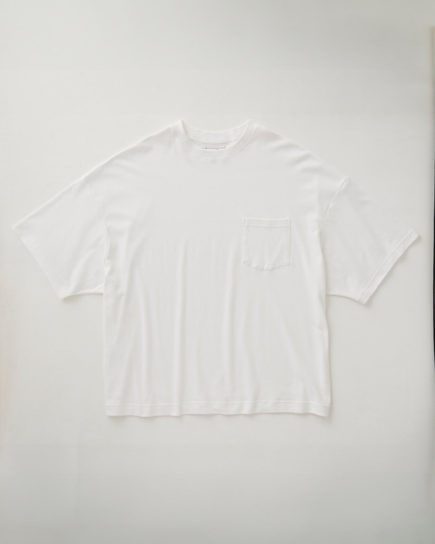 BRD DOUBLE JERSEY WIDE POCKET TEE / WHITE