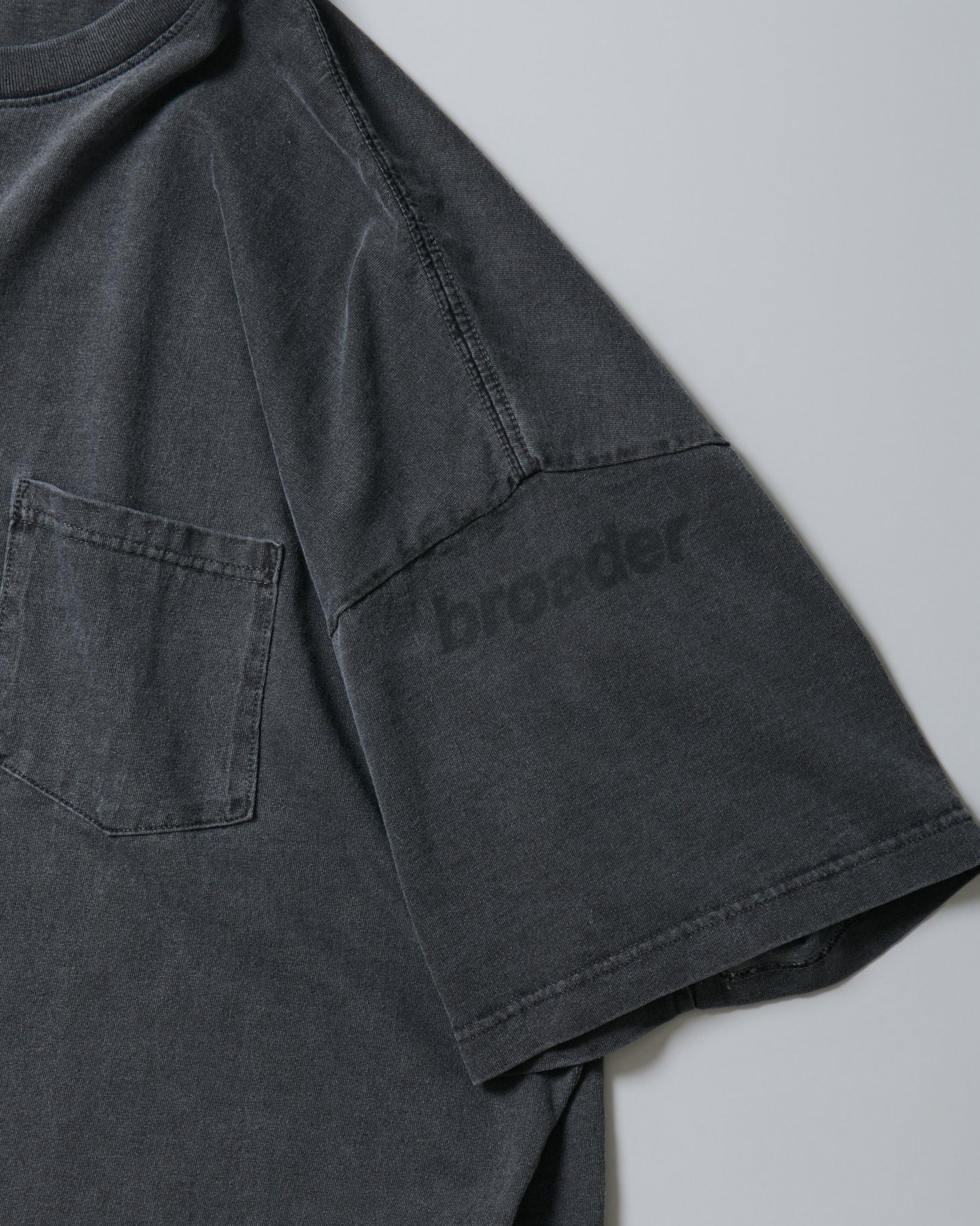 BRD VINTAGE WIDE POCKET TEE / BLACK