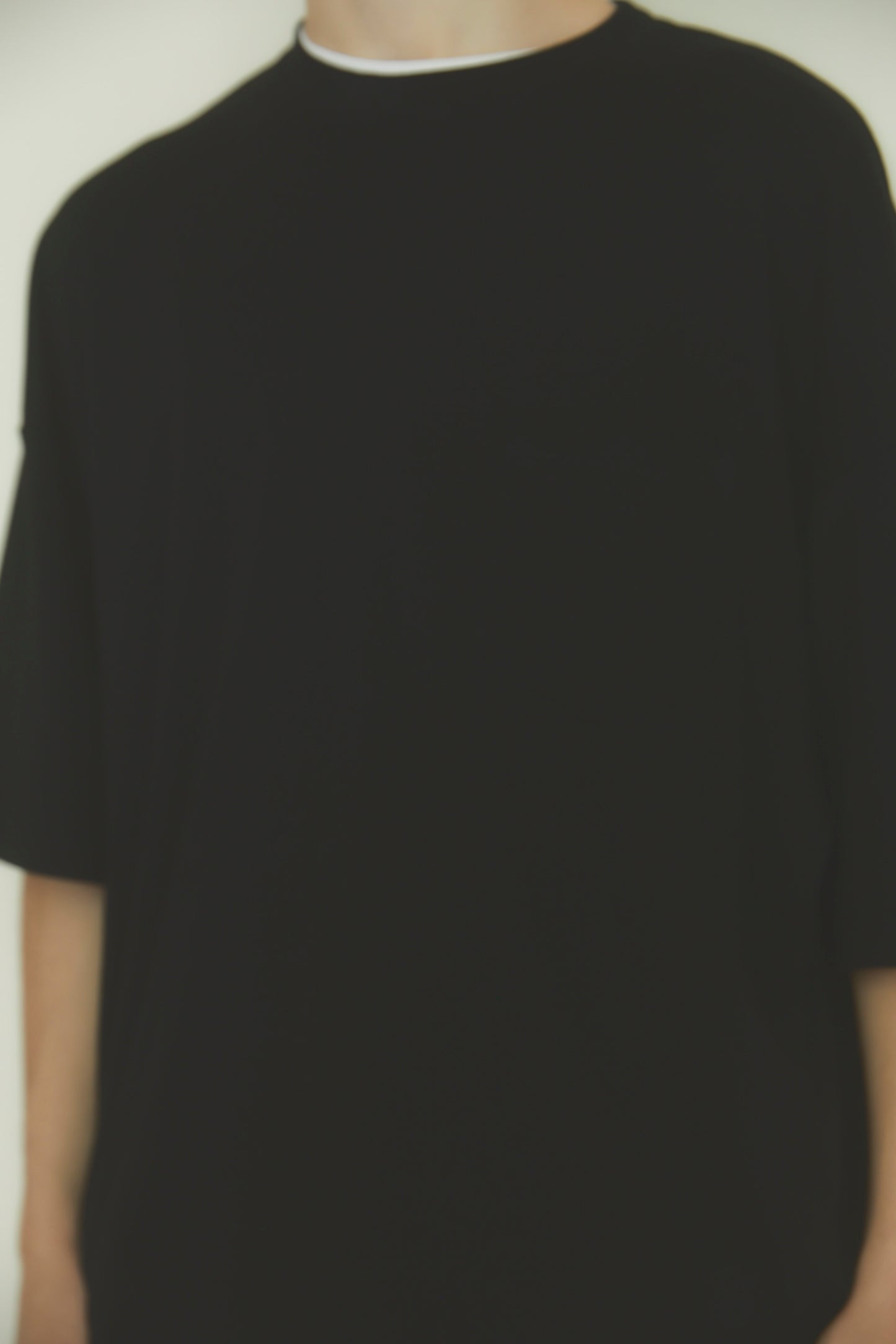 BRD DOUBLE JERSEY WIDE POCKET TEE / BLACK