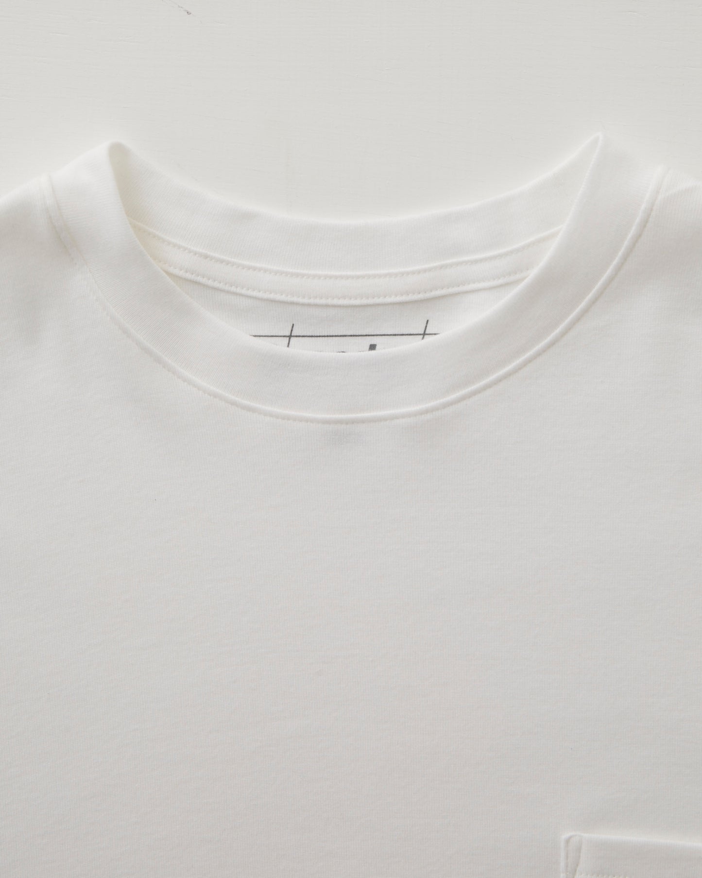 BRD DOUBLE JERSEY WIDE POCKET TEE / WHITE