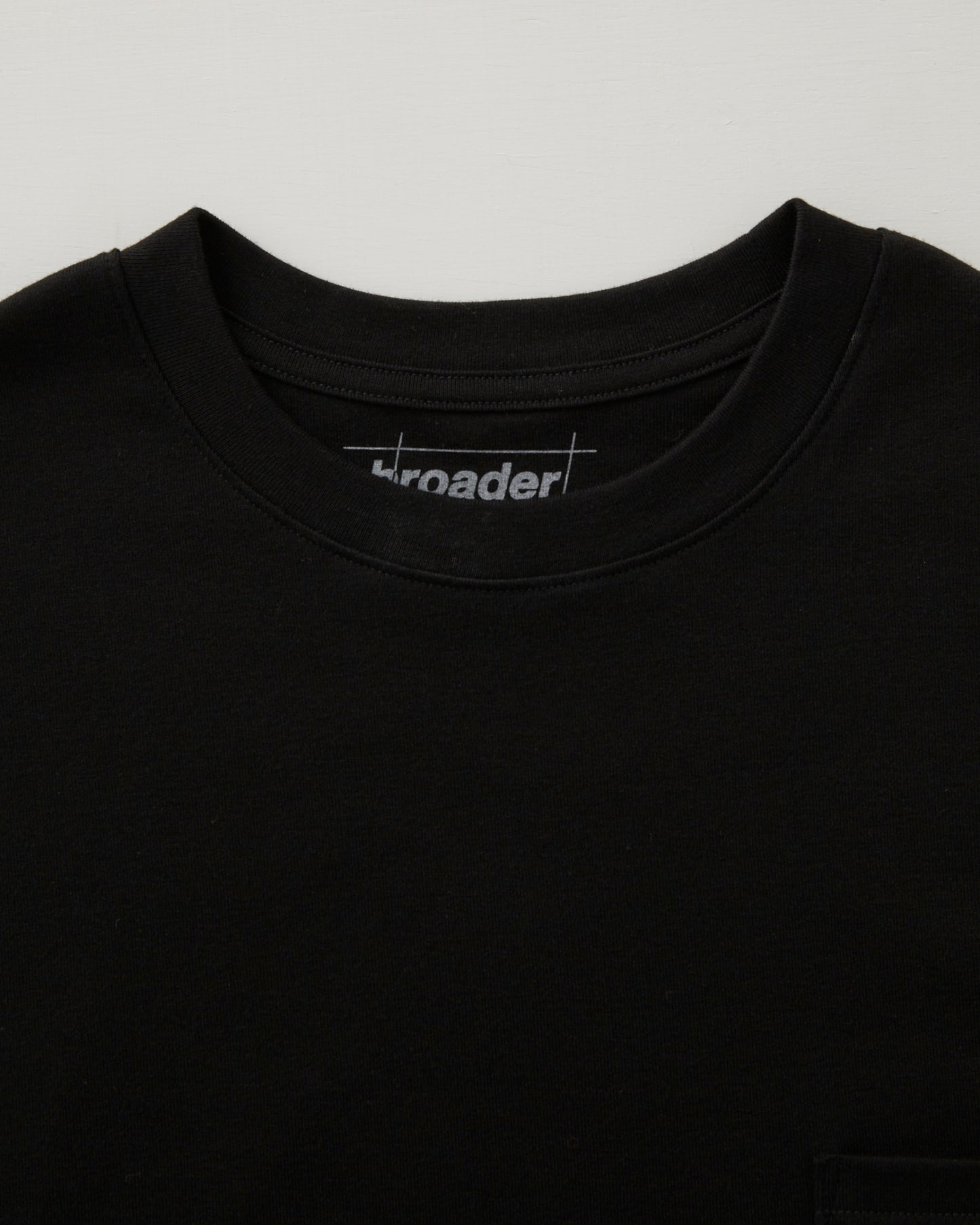 BRD DOUBLE JERSEY WIDE POCKET TEE / BLACK